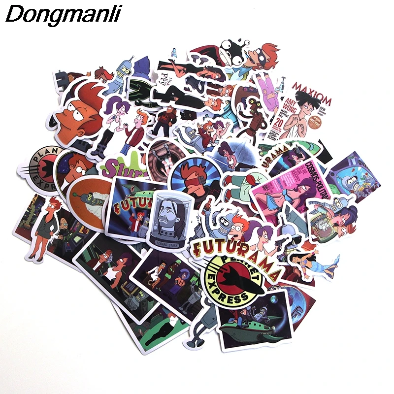 

P3395 69PCS Futurama TV Show DIY Skateboard Graffiti Laptop Badge Motorcycle Luggage Bags Accessories
