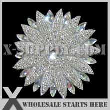 20 шт./партия) Свадебная металлическая аппликация из горного хрусталя бисерная нашивка для свадебное платье под заказ украшение, X1-RAT2206