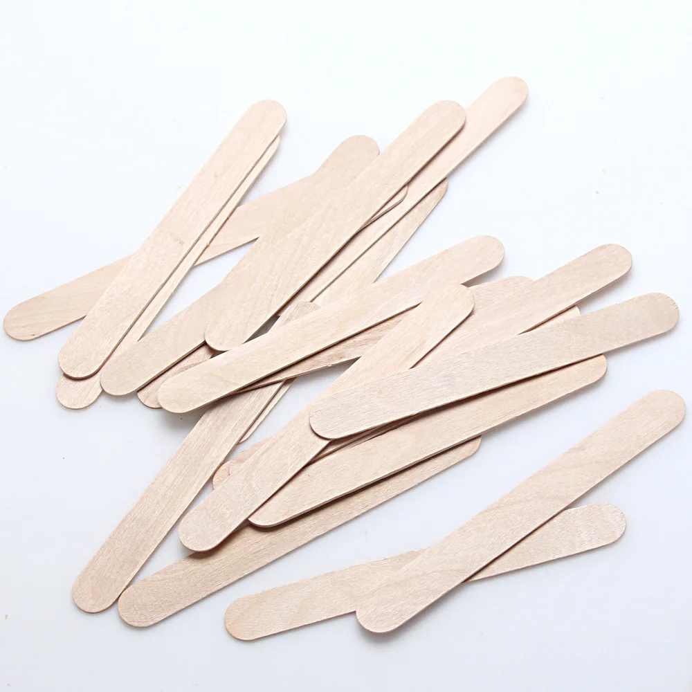 50pcs Wooden Spatulas Body Hair Removal Sticks Wax Waxing
