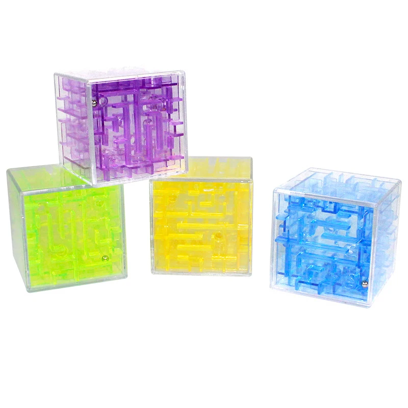 3D куб лабиринт-головоломка стальная игра мяч игрушки чехол игра в голову игрушки для детей интеллектуальное улучшение рук/баланс способность