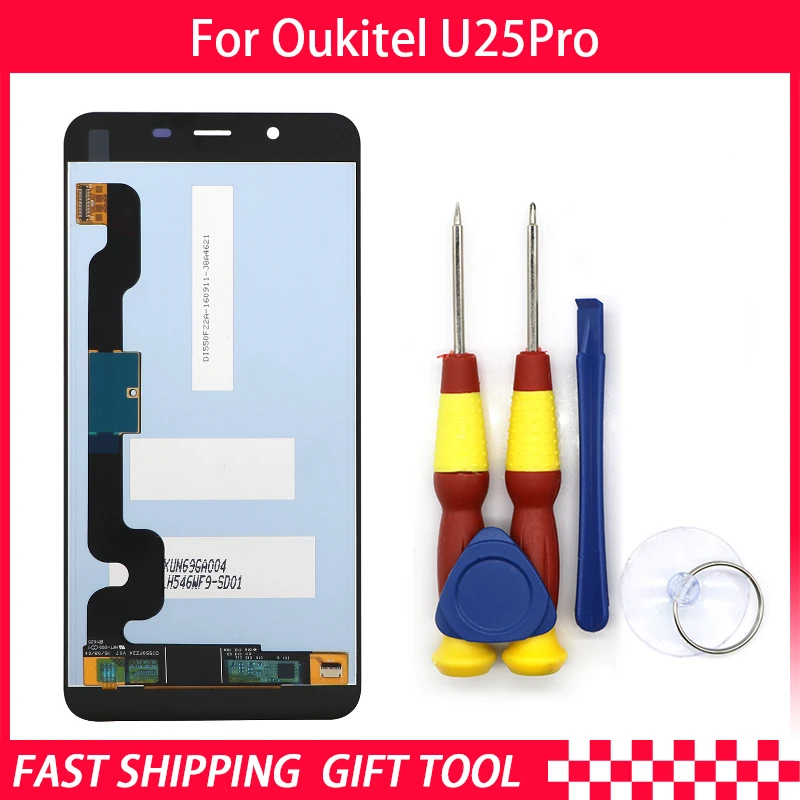 

New original Touch Screen LCD Display LCD Screen For Oukitel U25pro Replacement Parts + Disassemble Tool+3M Adhesive