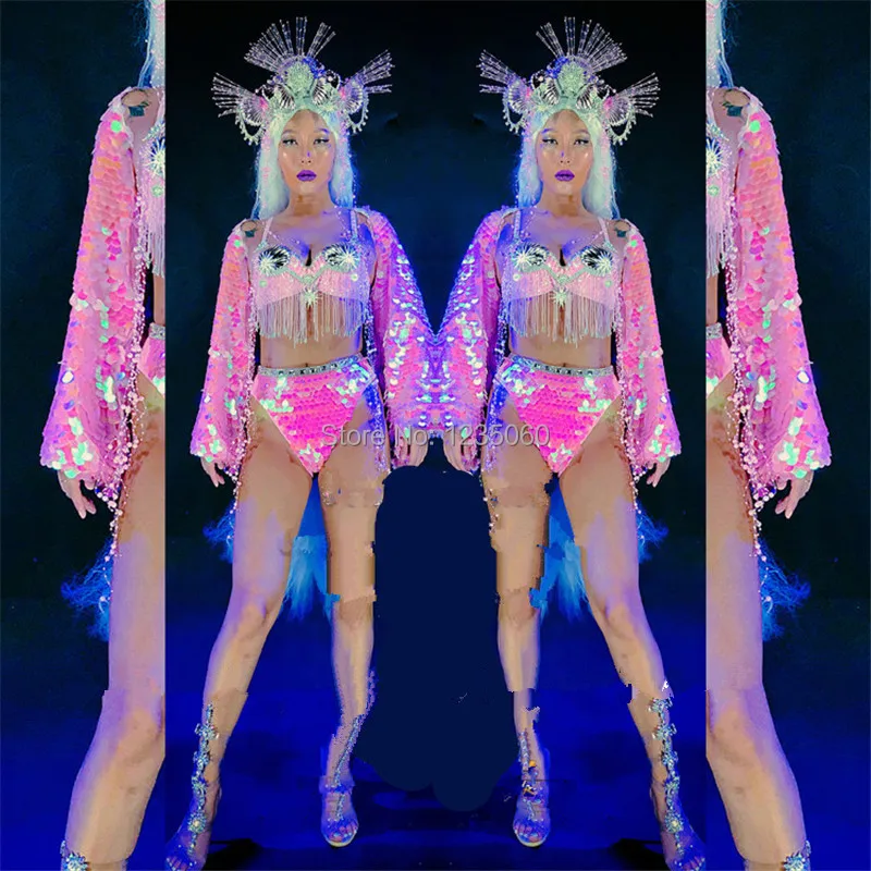 Nightclub-Sexy-Lady-Dance-Bikini-Suit-With-Headdress-Halloween-Christmas-Ballroom-Costumes-Party-Performance-DS-Mermaid (3)_
