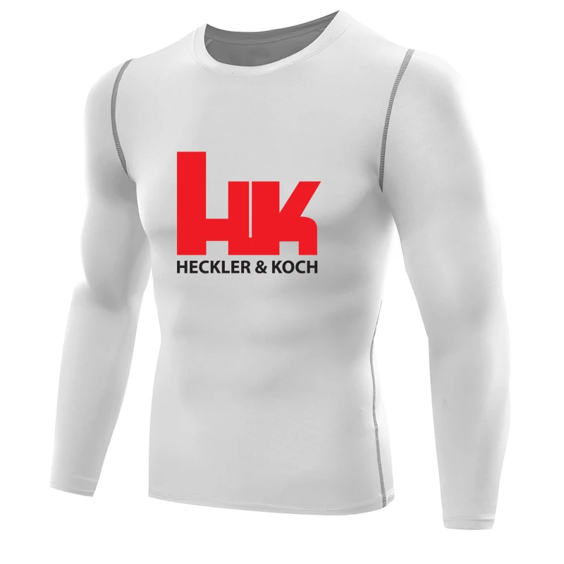

HK tshirt for men Compression Shirt Heckler And Koch no compromise T-shirt crossfit Tops Heckler & Koch T shirts rashguard gun