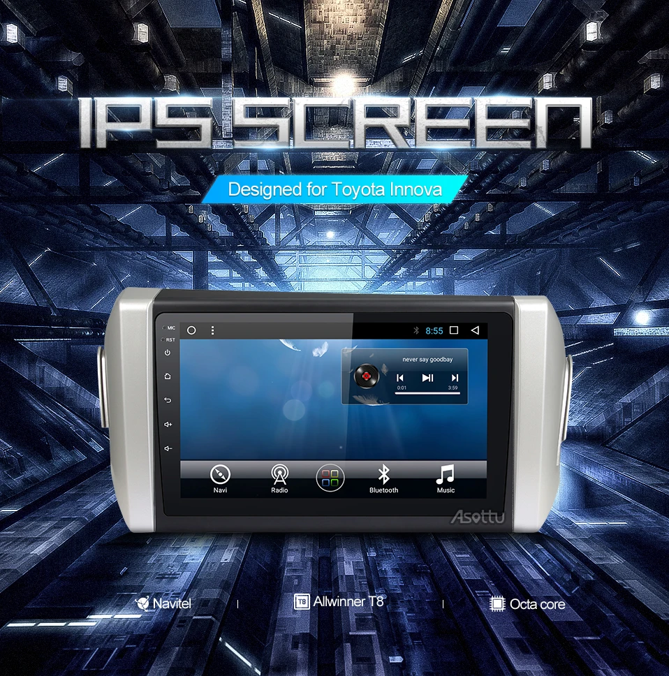 Discount Asottu Android 8.1 Car DVD Player for toyota innova Octa Core Car DVD GPS Navigation palyer car stereo Car DVD Multimedia 0