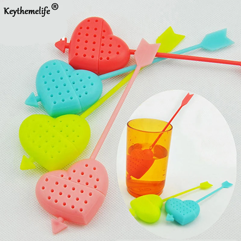 

Tea Tools Candy color Stone mandrel Tea Strainer Interesting Life partner Silicone Tea Infuser Filter B