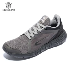Nidengbao homem tênis moda malha cheia respirável masculino sapatos casuais superior sola de borracha super confortável tamanho grande 49 50 sapatos masculinos