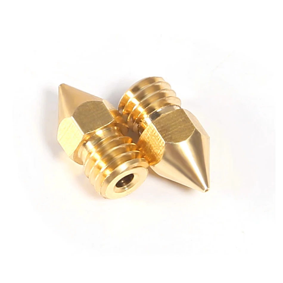 Mk8 Brass 3d printer nozzle 0.2/0.3/0.4/0.5/0.6/0.8/1.0 mm Copper Threaded Extruder Mk8 3d printer Parts 1.75/3mm