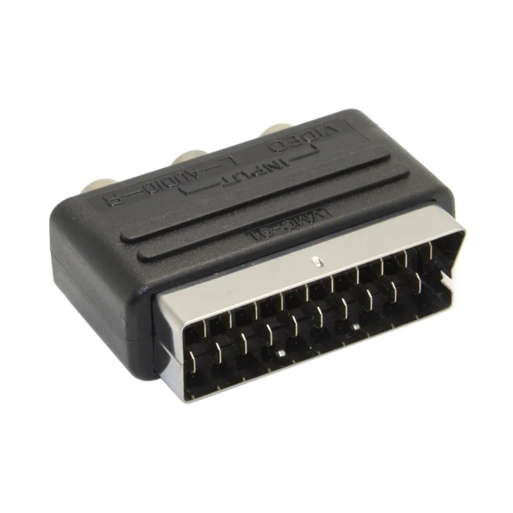 

CY Audio Video Composite 3 RCA AV to Scart 21pin Adapter for Microsoft Xbox & Europe HDTV