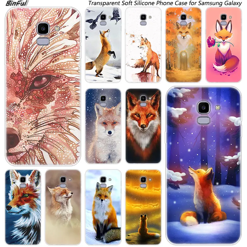 

Hot Animal fox Soft Silicone Phone Case For Samsung Galaxy J8 J6 J4 2018 J2 Core J5 J6 J7 Prime J3 2016 2017 EU J4 Plus Fashion