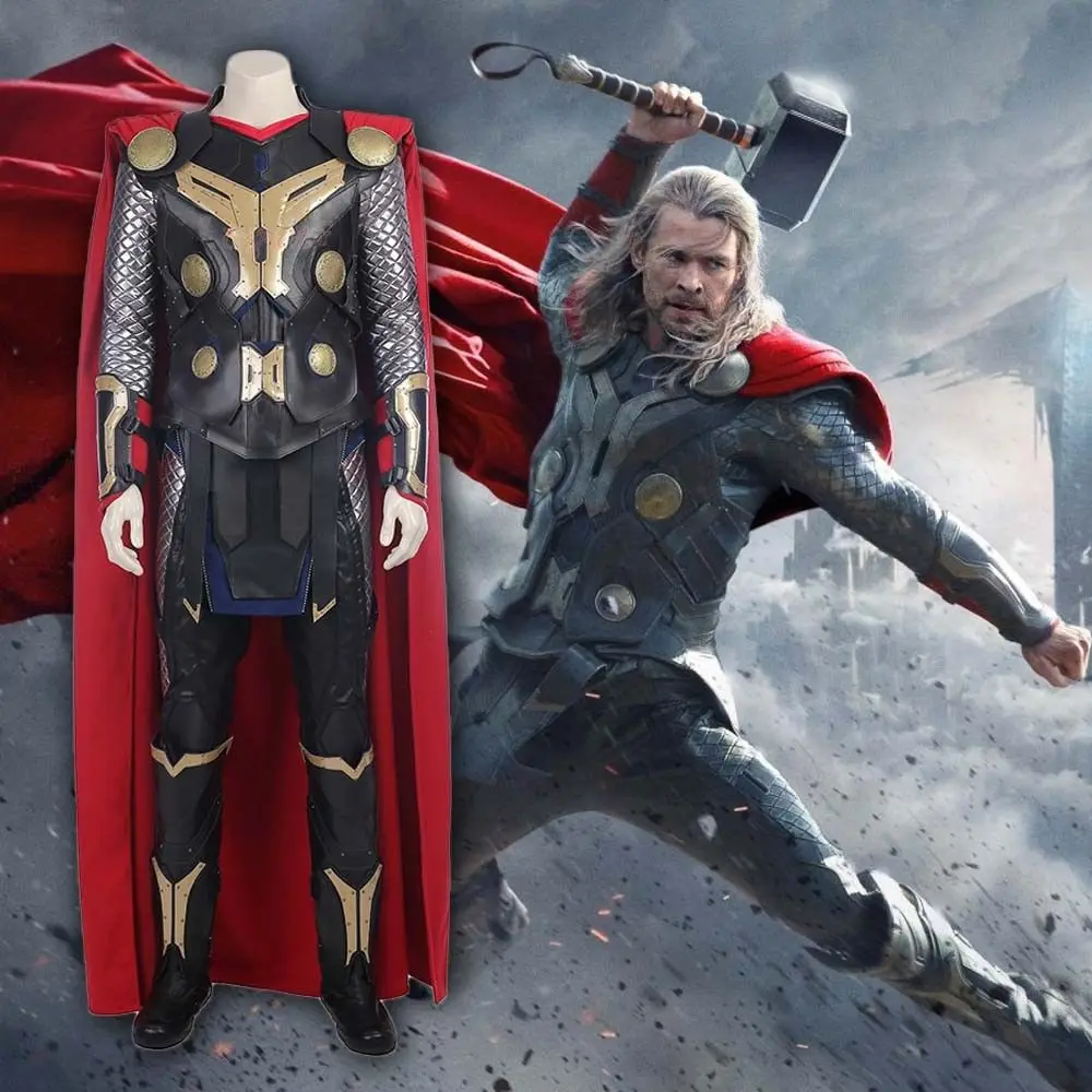 

Cafiona Super Hero Thor The Dark World Thor Odinson Cosplay Costume Cool Man Outfits