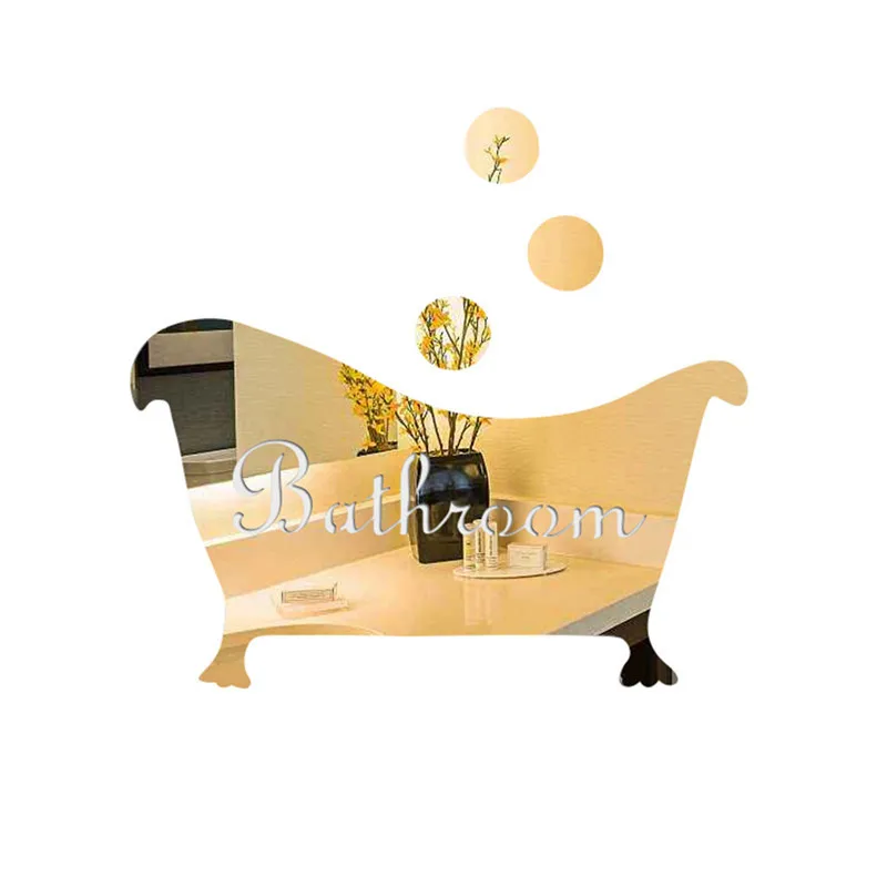 

ISHOWTIENDA 2019 3D Mirror Sticker Funny Door Entrance Sign Kids Bathroom DIY Wall New Arrival Adesivo De Parede Home Decoration