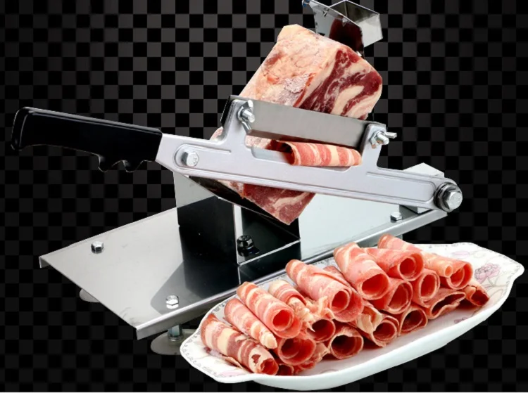 

2017 new upgrade spring transport meat device meat cutter mutton slicer,frozen meat slicing cutter,mutton rolls machine