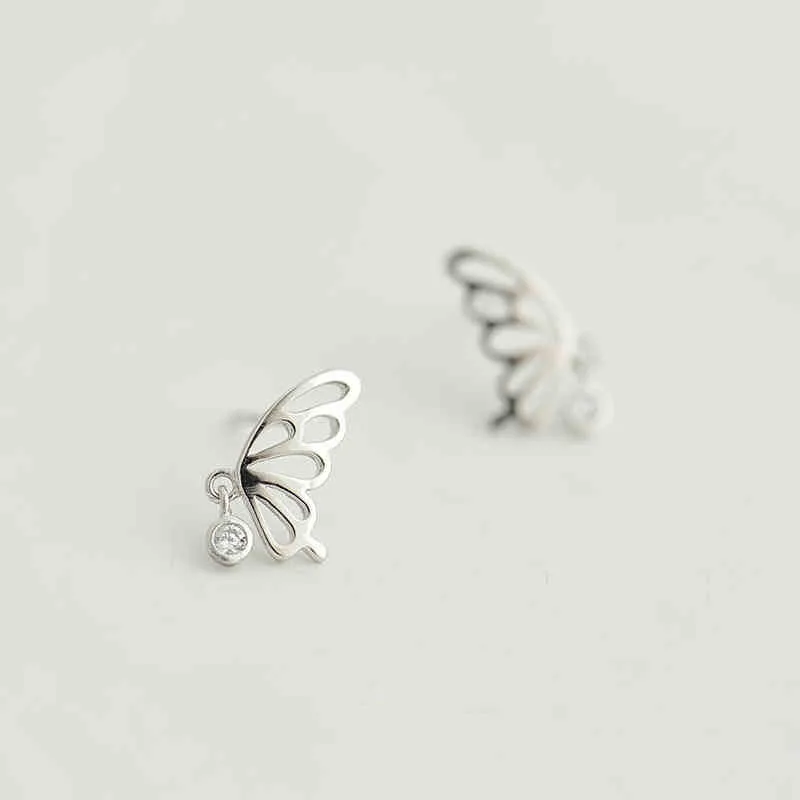 

Pure 925 Sterling Silver Crystal Butterfly Stud Earrings for Women Best Prevent Allergy Earrings Sterling-silver-jewelry