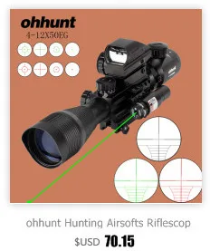 Ohhunt 4X20 тактический оптический прицел тонкий дуплексный прицел для винтовки рефлекторный прицел с кольцами ласточкин хвост для охоты. 22 калибра винтовка