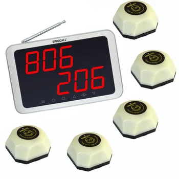 

call bell system for a restaurant or bar of 5 tables. including 5 pcs table buzzer and 1 pc of APE1200 displayer.