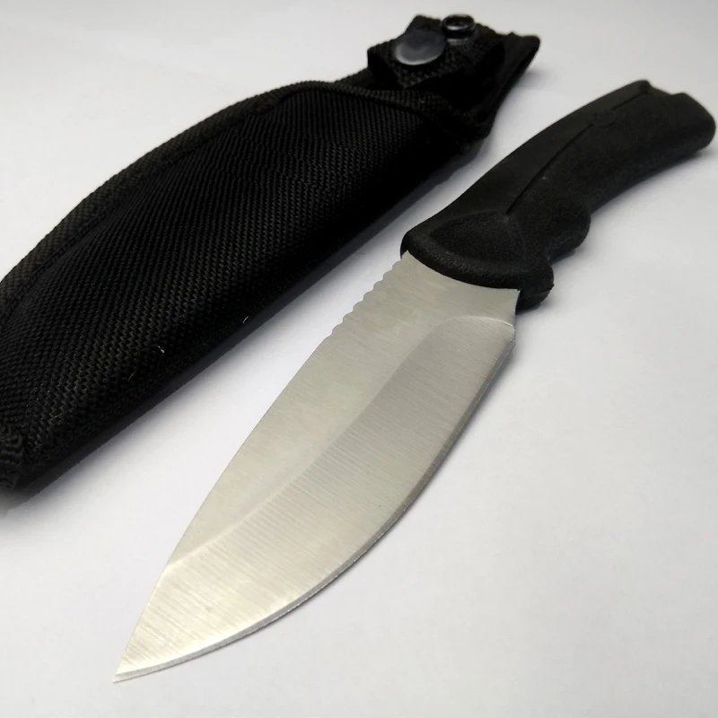 

Brand straight camping hunting knives survival fixed blade knife tool 440C 58HRC blade with nylon Sheath SDIYABEIZ