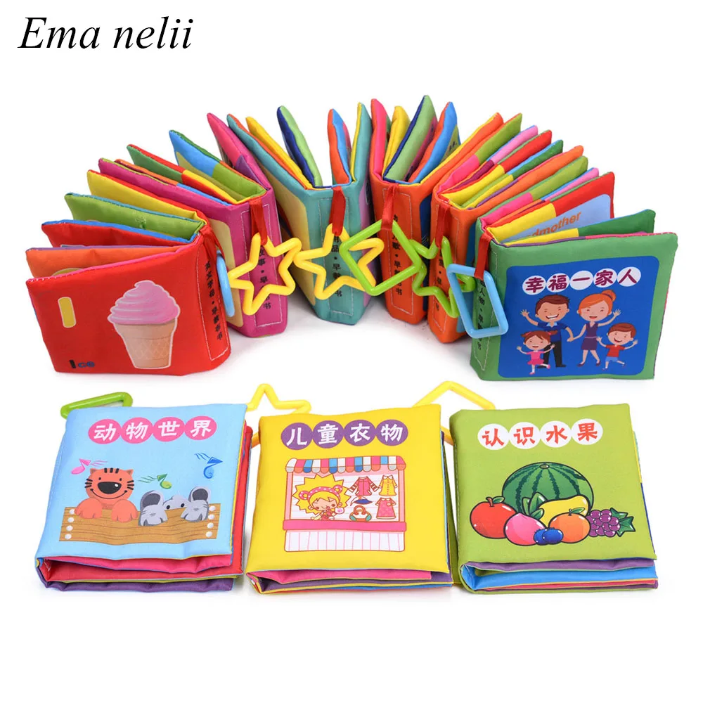 

16 Styles Toddler Soft Cloth Books Infant 0-3 Year Baby Early Educational Learning Toy Kids Crib Bed Cognition Toys for Children