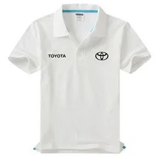 Брендовая одежда Toyota тенниска с логотипом Повседневное одноцветное Мужское поло рубашка короткий рукав высокое качество