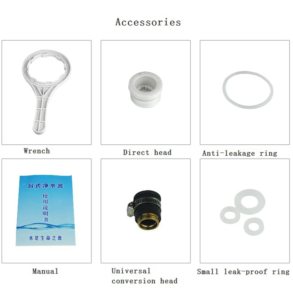 DMWD Household Kitchen Faucet Pre-filter Water Purifier Diatom Activated Carbon Water Filter Cartridges Water Purifying Machine