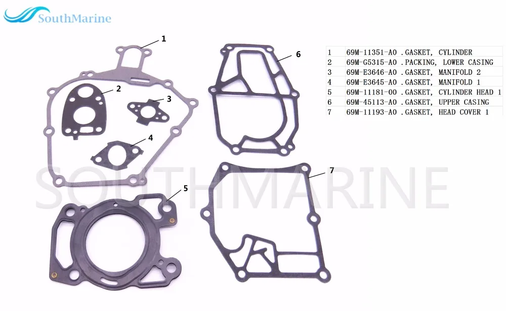 Carburetor Fuel Gasket Kit for Yamaha F2.5
