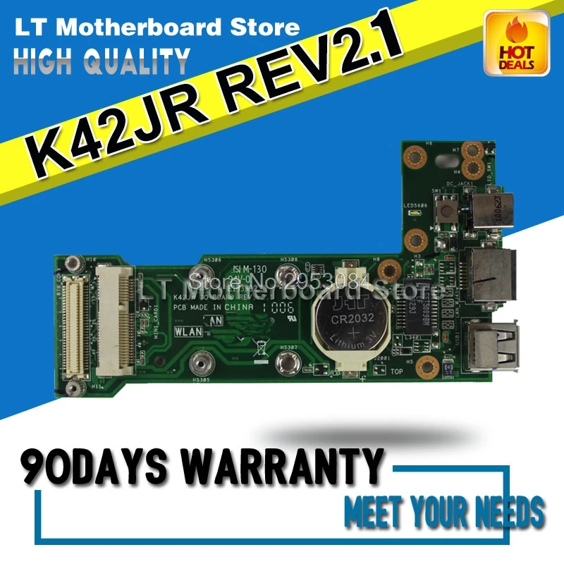 K42JR REV: 2 0/K42JC 1 IO плата для For Asus A42J K42J X42J A40J K42JC K42JZ K42JY K42JV питания USB |
