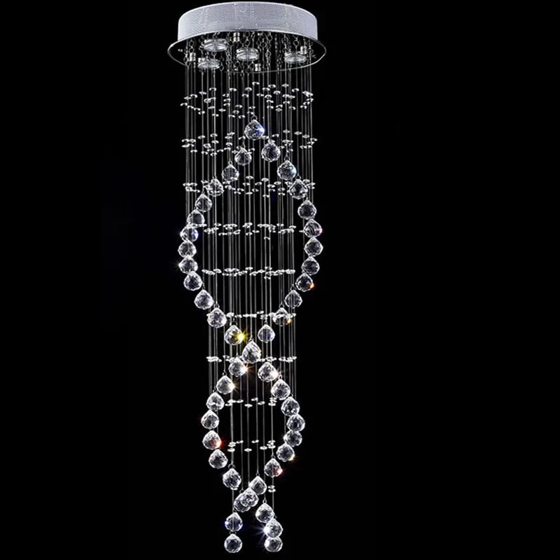 VALLKIN LED Ceiling Pendant Lamps Modern Deluxe Chandeliers Hanging Lamp Fixtures K9 Crystal AC 110 To 240V CE FCC Wholesale Lights & Lighting