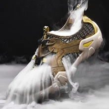 Летние мужские сандалии из натуральной кожи; Новинка года; Мужская противоскользящая Повседневная обувь; дышащие сандалии-гладиаторы; удобная резиновая Дизайнерская обувь