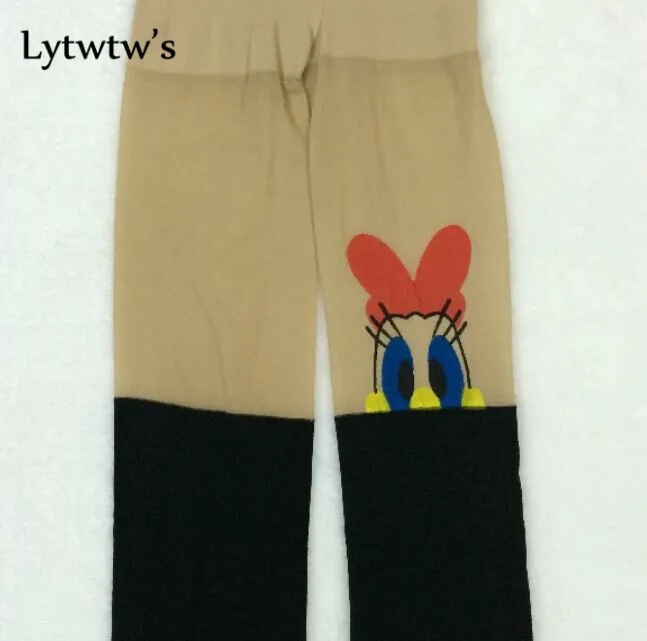 1 шт. детские колготки Lytwtw для девочек на весну лето осень с мультяшным рисунком