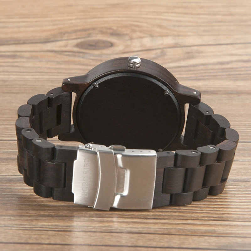 Casual Vintage Watch Men BOBO BIRD Wooden Watches Handmade Wooden Band Male Wristwatch relogio masculino C-M04