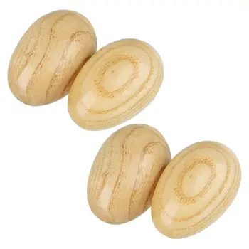 

4Pcs Egg Shaker Wood Egg Shakers and Musical Instruments for Baby Percussion Toy and Instrument for Kids and Babies