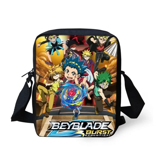 

2019 Beyblade Burst Boys Messenger Bags Cartoon 3D Printed Crossbody Bags For Kids Boys Mini Shoulder Bags Men's Cross Body Bag