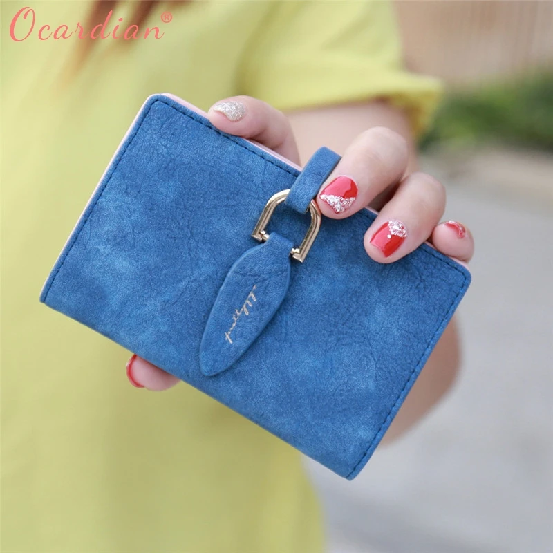 OCARDIAN Fashion Women Mini Credit Card Holder Leather Leaves Hasp Bank Card Bag Dropship