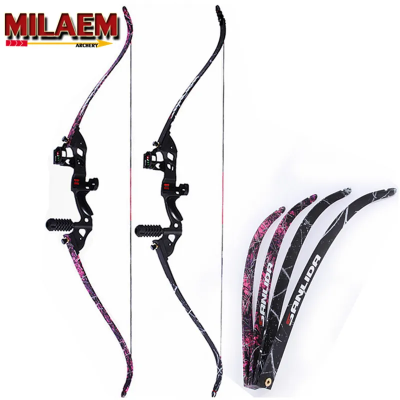 

60" 35-45lbs Archery Tradition Recurve Bow Longbow 5Pin Sight Stabilizer Kits For Outdoor Sports Hunting Shooting Accessories