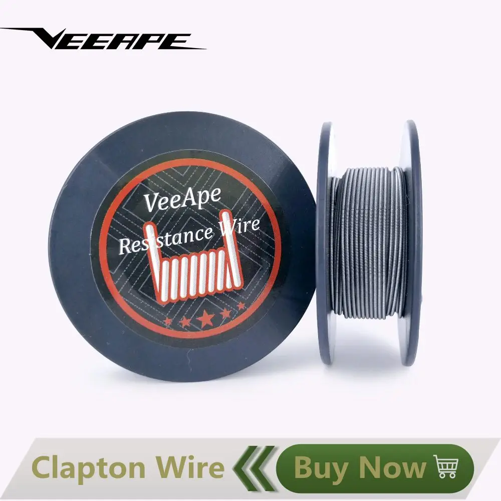 

Veeape 5m/roll 24GA 26GA 28GA Clapton Wire electronic cigarette rda Heating Coil Resistance 32GA for DIY Atomizer