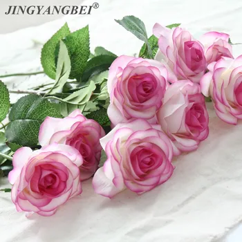 

6 heads Real Touch Spring Latex Flowers Artificial Rose Flowers Bouquets For A Wedding Home Decoration