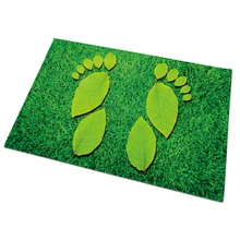 Зеленый след печать пены натуральный каучук двери коврик перед дверью коврики ковер вход домашние нескользящие носки-тапочки Коврик для прихожей ковер