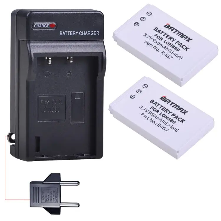 

Аккумуляторная батарея R-IG7 и автомобильное зарядное устройство для Logitech Harmony One LOH880 950 900 720 850 880 Pro H880, 2 шт., 890 мАч, универсальная камера