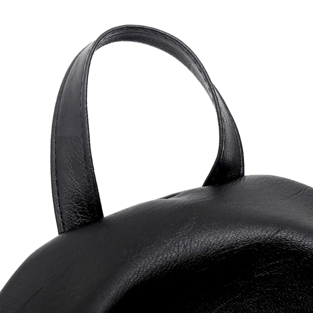 Женский рюкзак из искусственной кожи черного цвета, водонепроницаемый рюкзак, женские школьные сумки, рюкзак для девочек-подростков