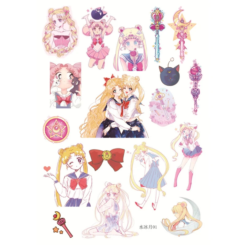 Набор декоративных стикеров Uncut A5 Sailor Moon Girl дневник альбом наклейка сделай сам