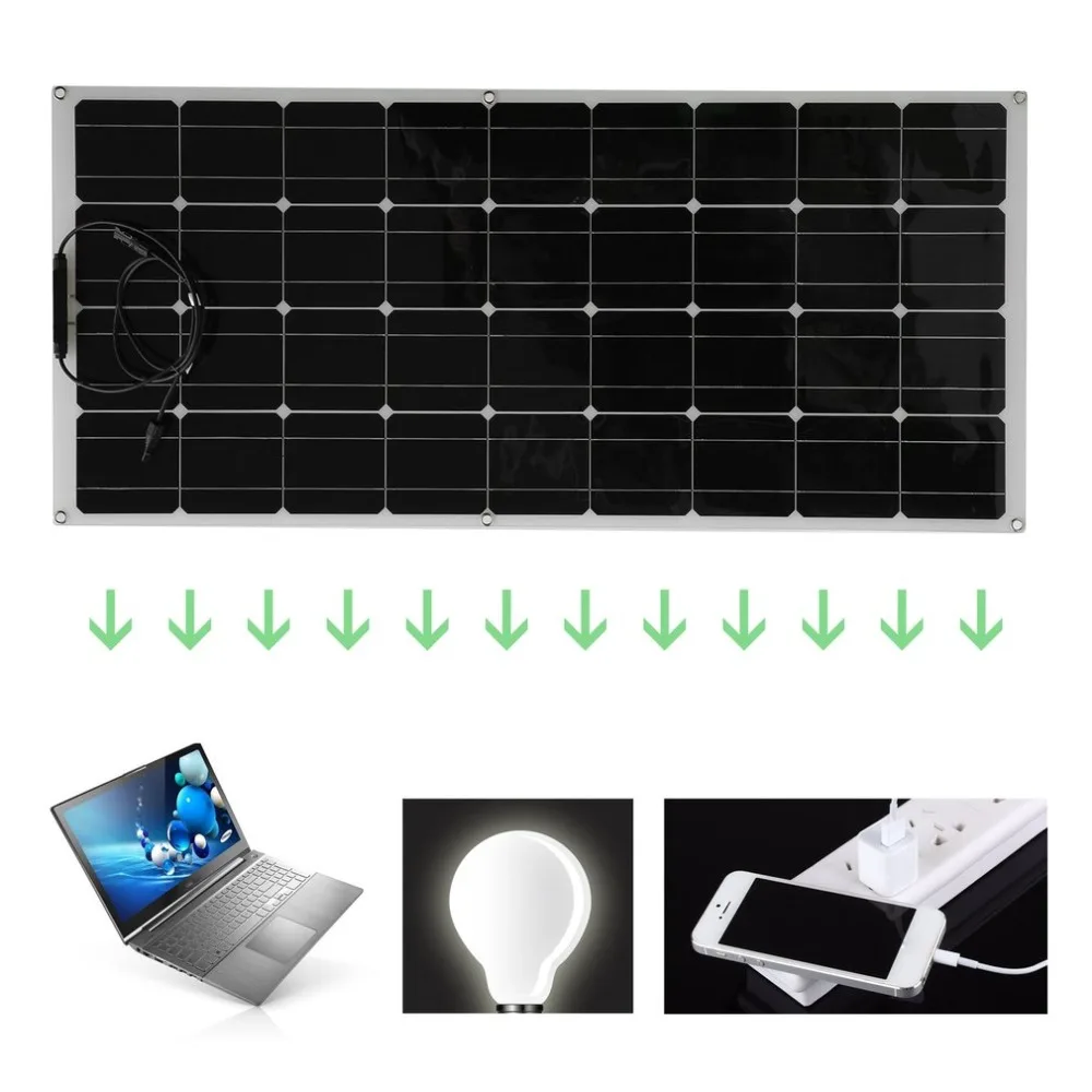 

140W Monocrystalline Flexible Solar Panel Module Outdoor Solar Charging Device Solar Power System For Off Grid RV Boat