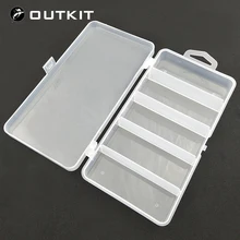 OUTKIT Fishing Tackle Boxes Fixable 5 Compartment Plastic Storage Box Case Holder Fish Lure Bait Hooks Tackle