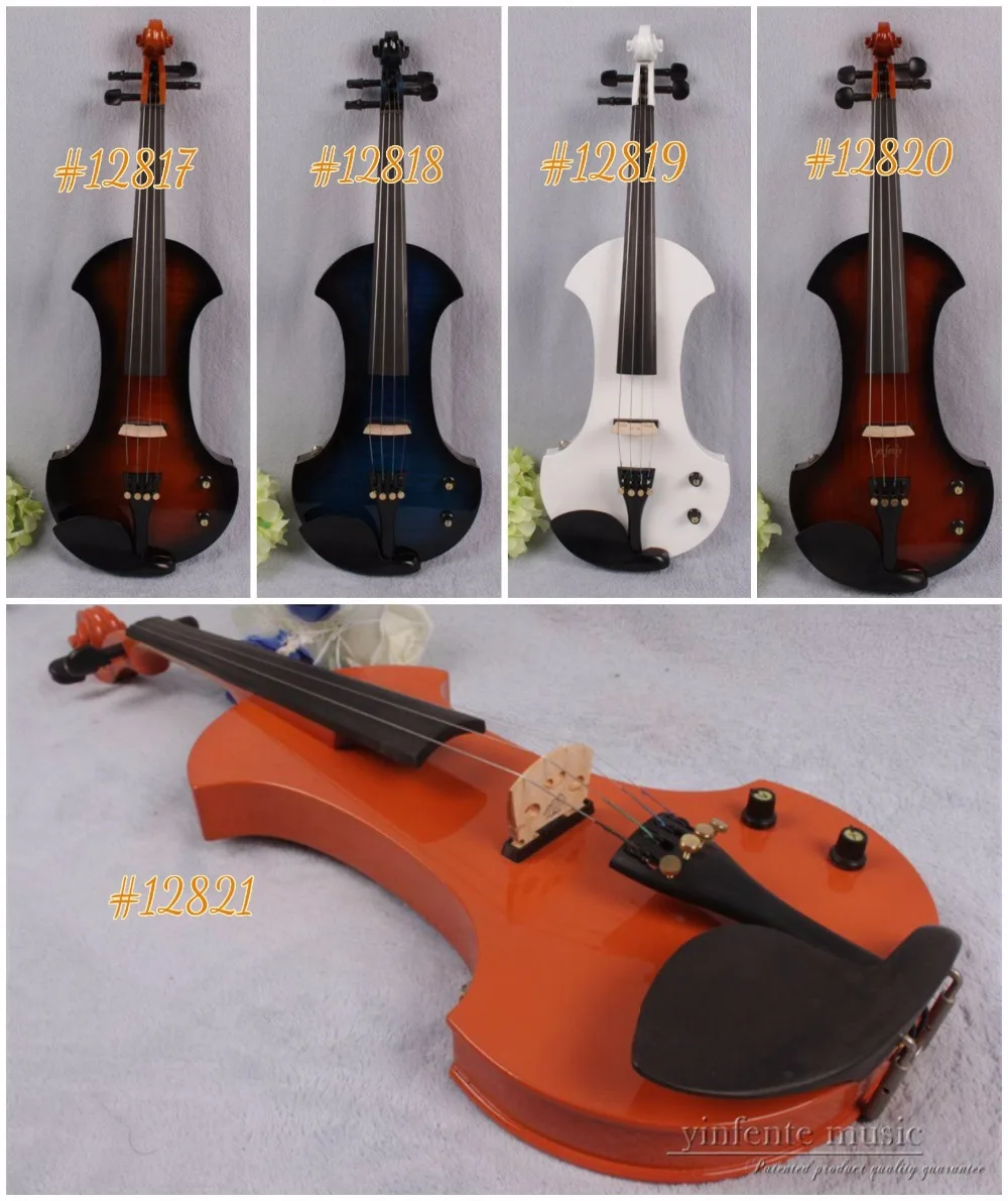 12817 New 4 string 4/4 Electric violin Solid wood hand add fret