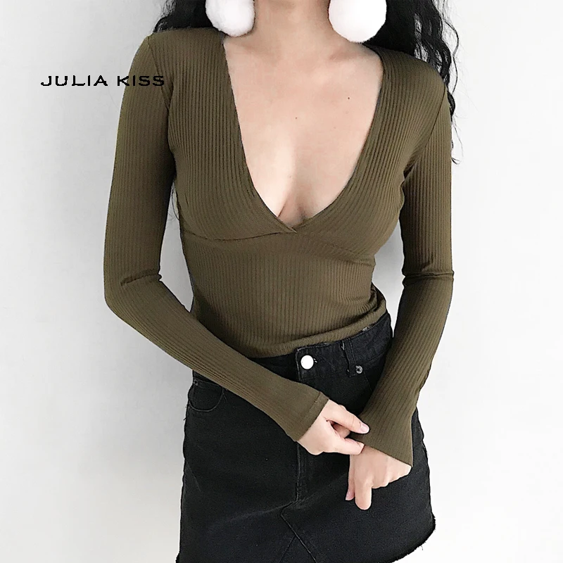 low plunge shirt