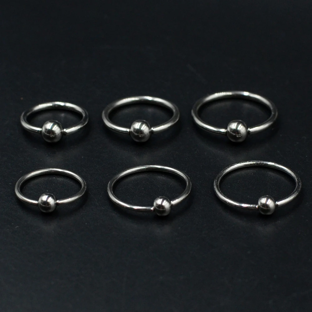 1 шт., G23 титановые серьги, кольцо для носовой перегородки CBR, кольцо с шариком, кольцо для растягивания губ, кольцо Labret Tragus, большой размер, кольцо для пирсинга, ювелирные изделия