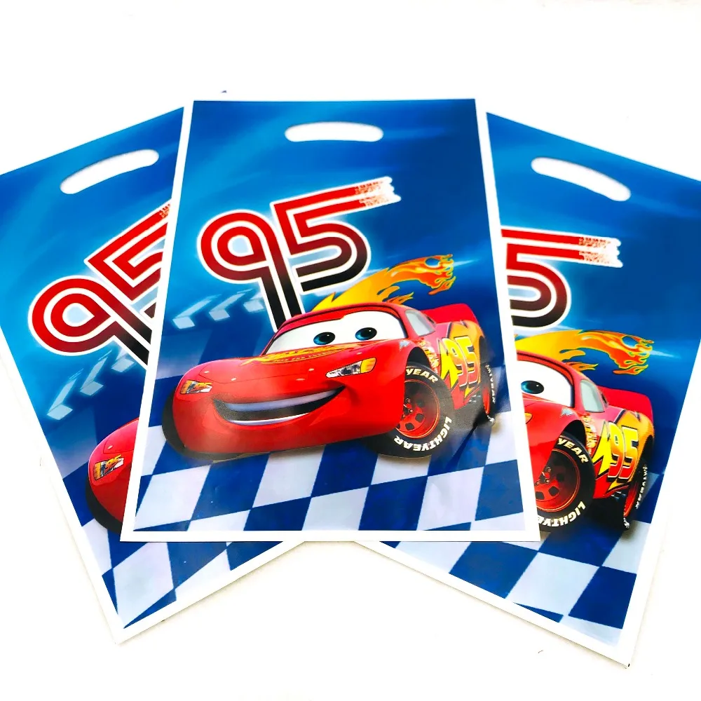 10 шт./компл. Lightning Mcqueen подарки сумки Happy День рождения украшения добычи хозяйственная сумка Baby Shower вечерние комплект поставки