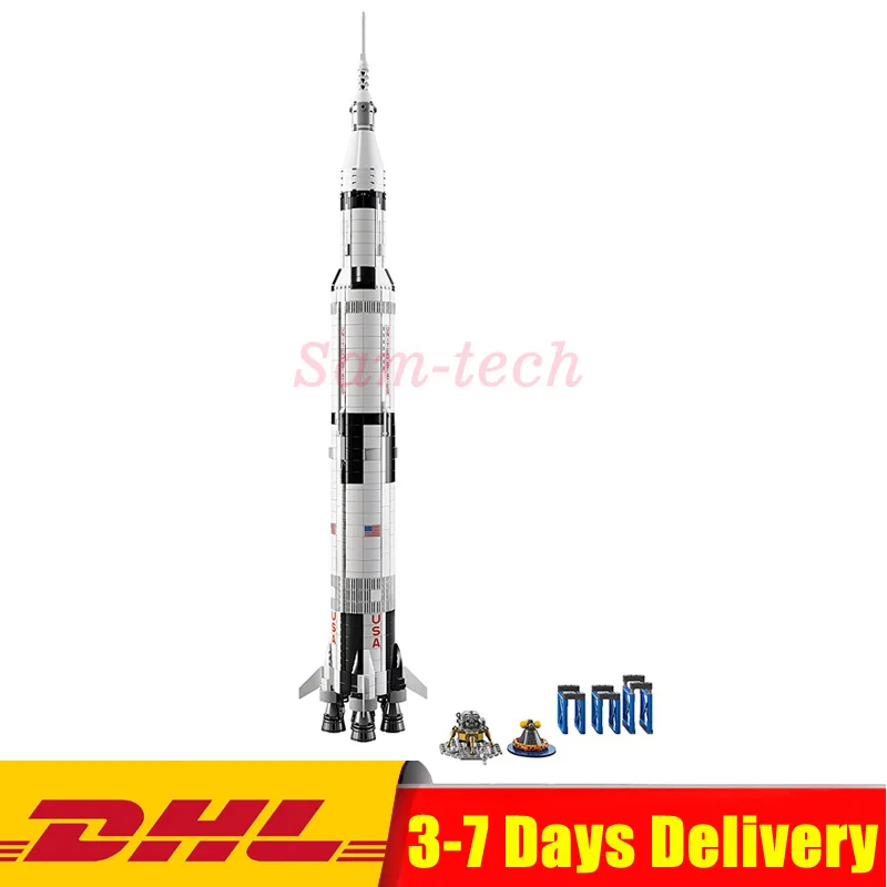 

Lepin 37003 1969Pcs Creative Series The Apollo Saturn V Launch Vehicle Set Children Building Blocks Bricks Toy Legoings 21309
