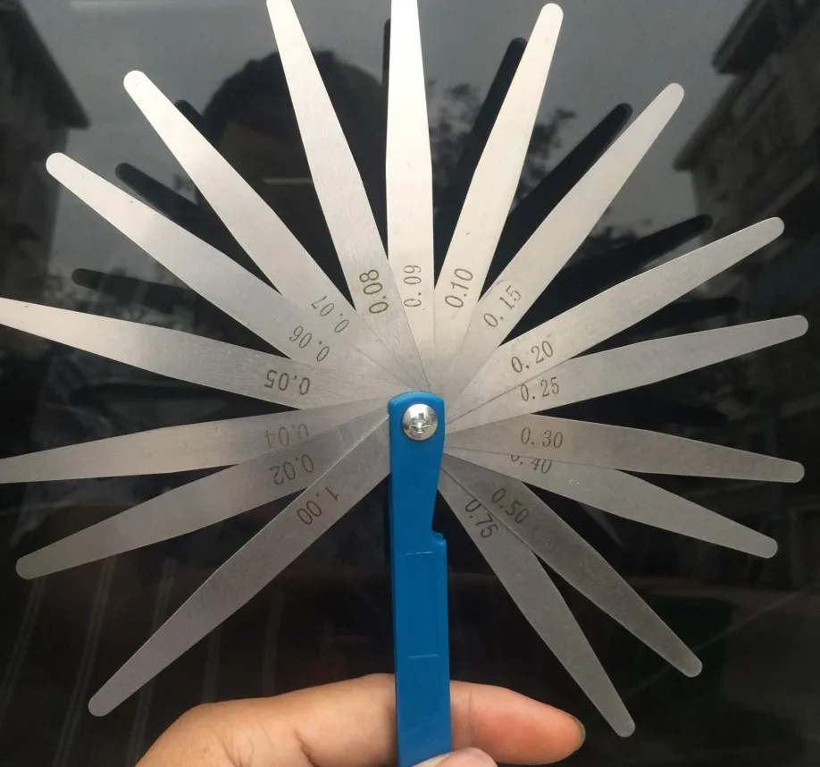 

0.02mm to 1mm 17 Blade Thickness Gap Metric Filler Feeler Gauge Measure Tool Clearance gauge Micrometer