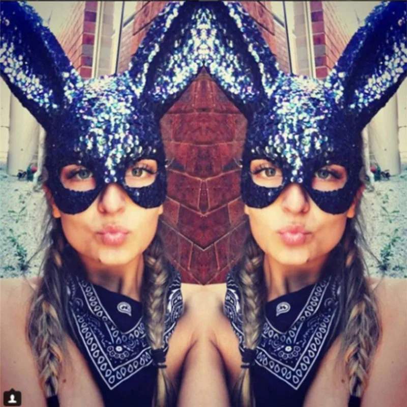 Сексуальный Хэллоуин маски Декор костюм для косплея на Хеллоуин кролик ободок с заячьими ушами маска на глаза для вечеринки милый маскарадный костюм Горячая