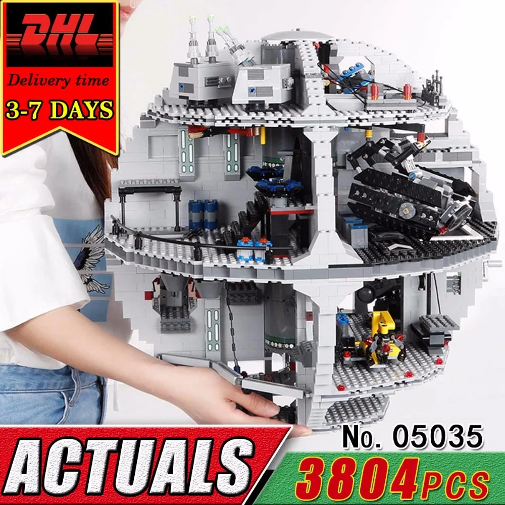 DHL LEPIN 05035 Death 3804pcs Star Building Blocks Set Compatible Bricks Model Kit Military War Classic Kids Toy For Child 10188 block-set : image DHL LEPIN 05035 Death 3804pcs Star Building Blocks Set Compatible Bricks Model Kit Military War Classic Kids Toy For Child 10188 block-set
