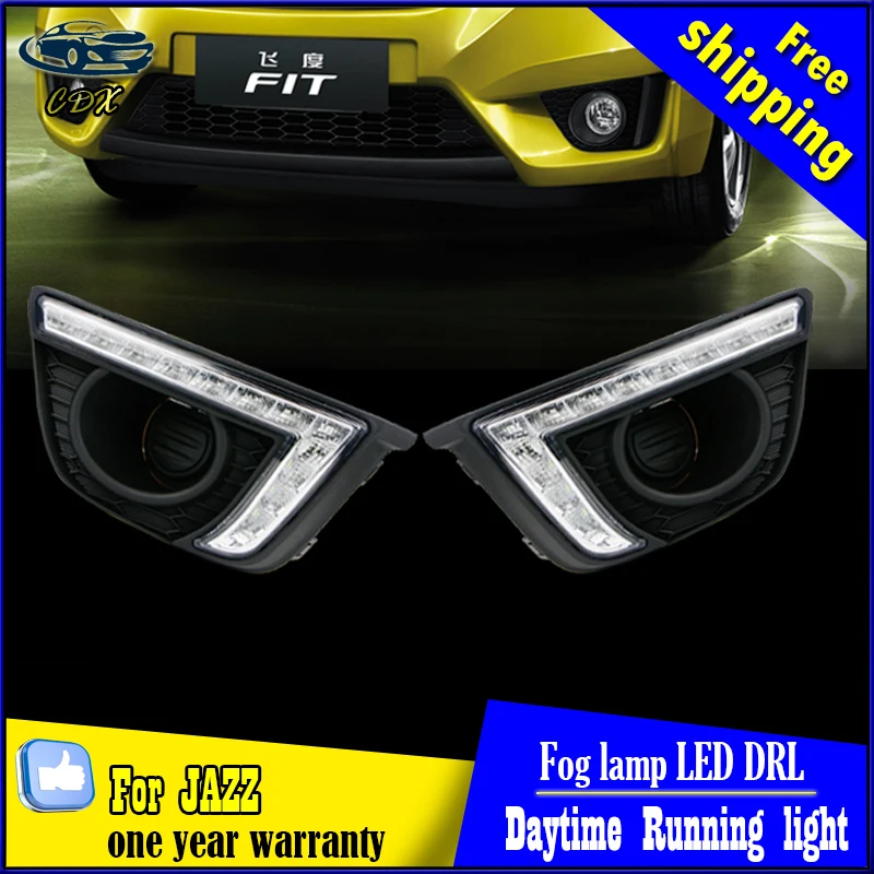 

CDX Car styling For Honda Jazz LED DRL For FIT / JAZZ led fog lamps led daytime running lights High brightness guide LED DRL